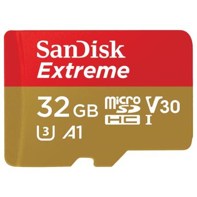 SanDisk Extreme 32GB microSDHC / CL10 / A1 / UHS-I V30 / 100mb/s / vč. adaptéru