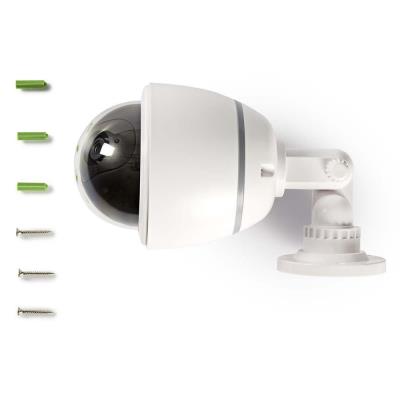 NEDIS atrapa bezpečnostní kamery s blikající LED/ dome/ IP44/ venkovní/ bílá