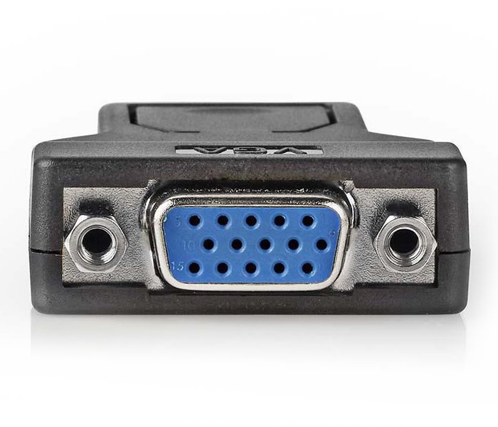 NEDIS adaptér DisplayPort/ zástrčka DisplayPort - zásuvka VGA/ černý/ blistr
