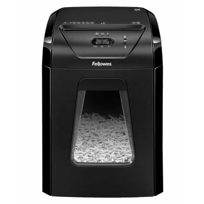 POŠKOZENÝ OBAL - FELLOWES skartovač 12 C/ křížový řez 4x40mm/ objem koše 19 l/ stupeň utajení typ 2 - důvěrné/ černý