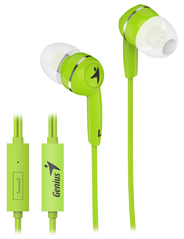 GENIUS headset HS-M320/ zelený/ 4pin 3,5 mm jack