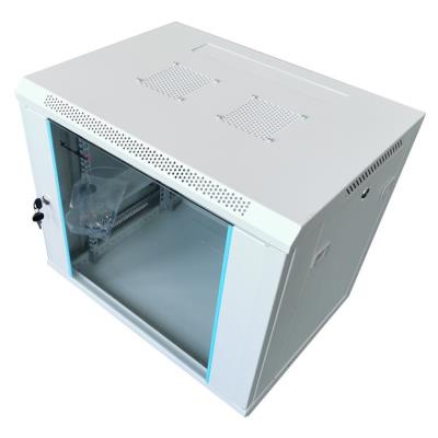 XtendLan 12U/600x450, na zeď, jednodílný, skleněné dveře, šedý