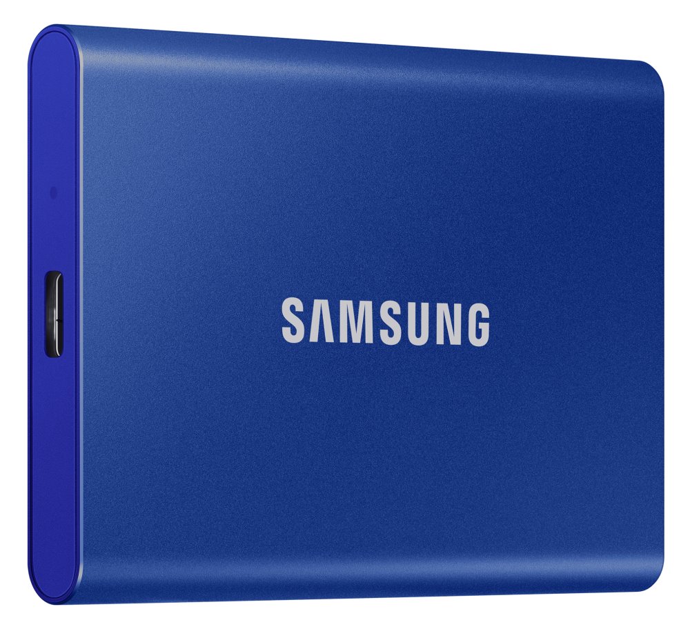 SAMSUNG Portable SSD T7 1TB / USB 3.2 Gen 2 / USB-C / Externí / Modrá