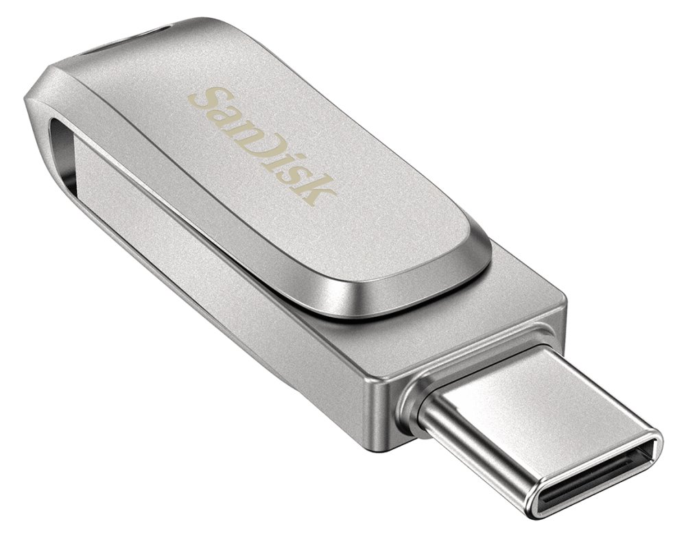 SanDisk Ultra Dual Drive Luxe USB-C 32GB / USB 3.0 Typ-C /  USB 3.0 Typ-A / stříbrný