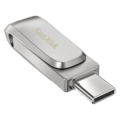 SanDisk Ultra Dual Drive Luxe USB-C 512GB / USB 3.0 Typ-C /  USB 3.0 Typ-A / stříbrný