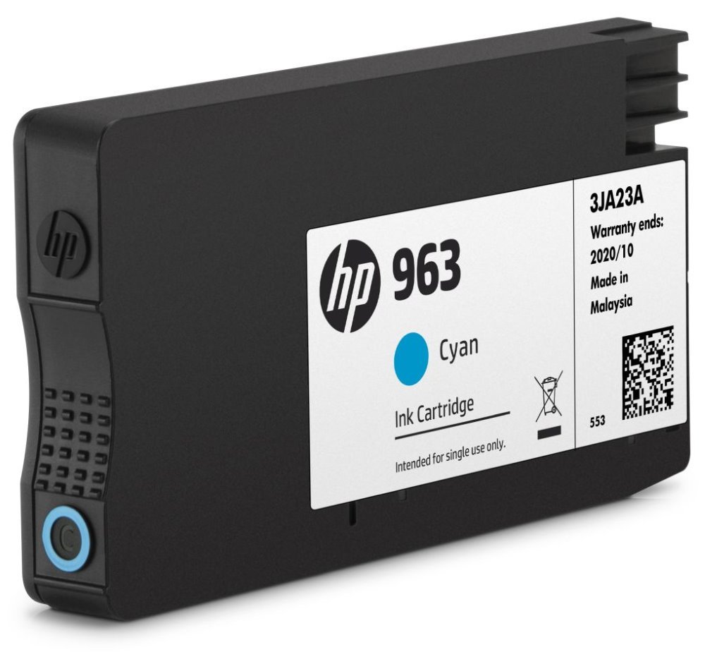 HP Inkoustová náplň 963 azurová (Cyan, 700p) pro HP OfficeJet Pro 9010, 9013, HP OfficeJet Pro 9020