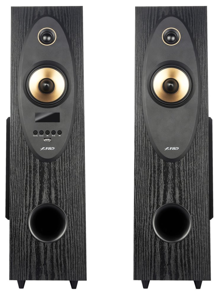 FENDA F&D repro T-35X/ 2.0/ 80W/ černé/ dřevěné/ BT5.0/ Optický vstup/ FM rádio/ USB/ dálkové ovládání/ Karaoke