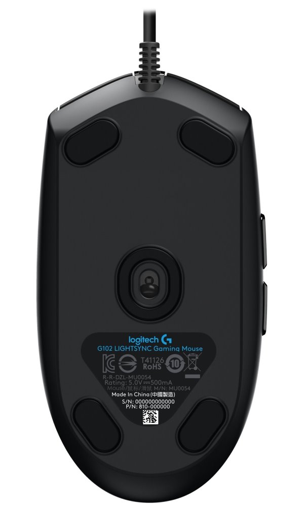 Logitech herní myš G102 LIGHTSYNC/ optická/ 6 tlačítek/ 8000dpi/ USB/ černá