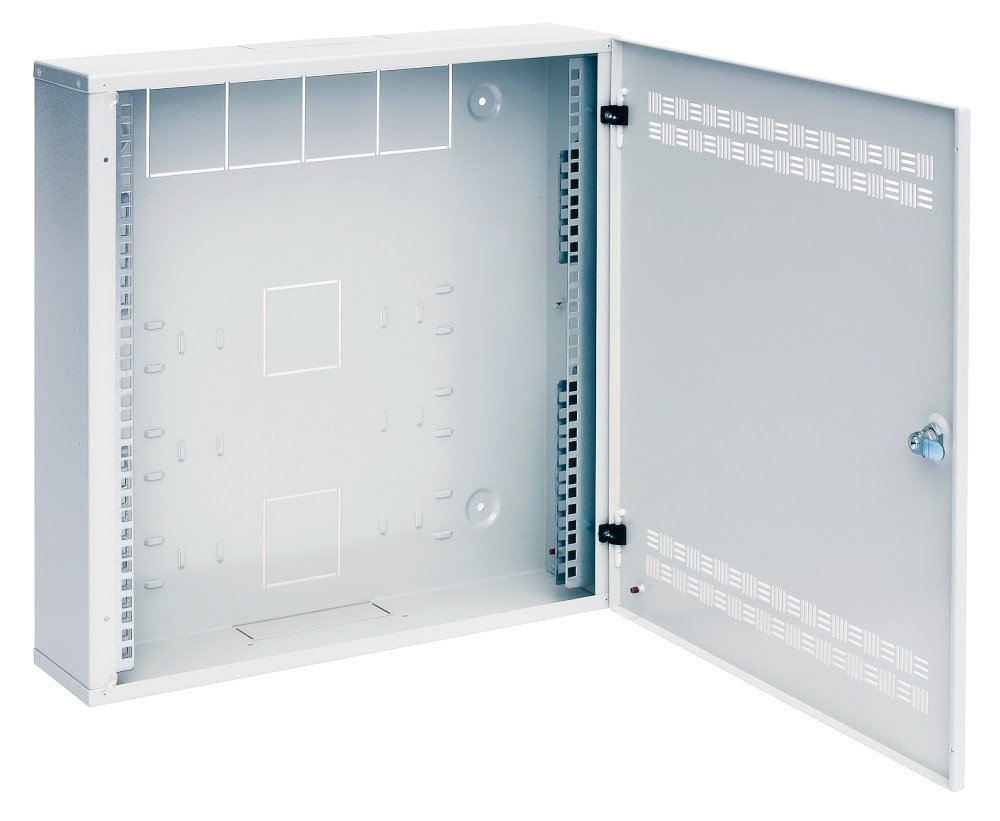 Solarix rozvaděč SOHO LC-18 s lištami 2U, 4U a 11U, 550x550x150mm, bílá RAL 9003