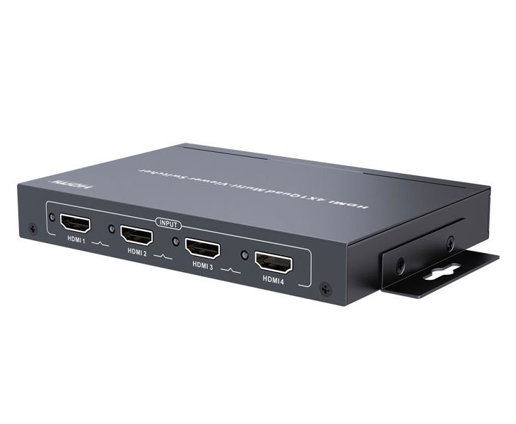 XtendLan HDMI multiviewer/kvadrátor, 4x vstup, 1x výstup, do 1080p, IR ovladač