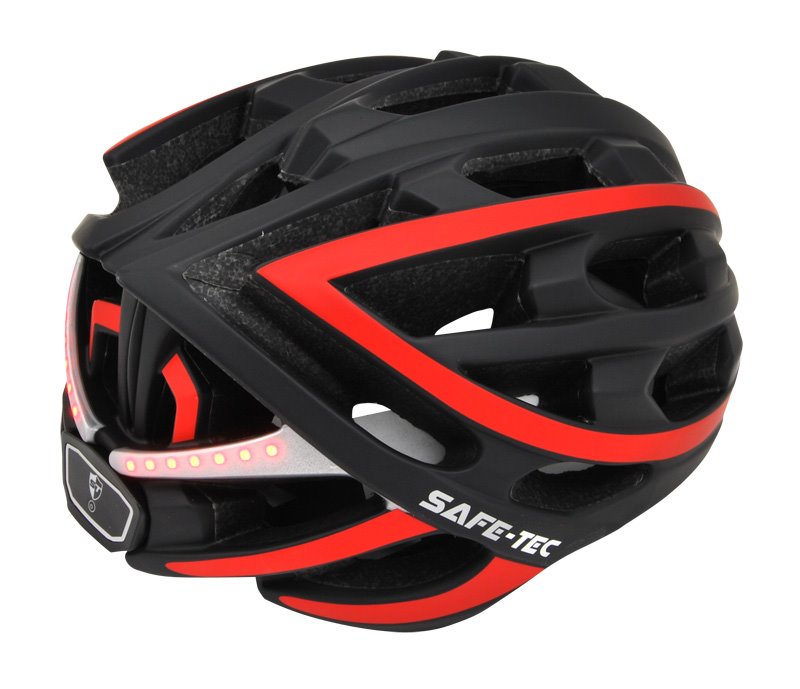 SAFE-TEC Chytrá helma/ TYR Black-Red M