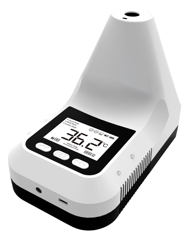 XtendLan XL-WMT-K3P/ bezkontaktní infračervený teploměr lidského těla/ 2,8" LCD displej
