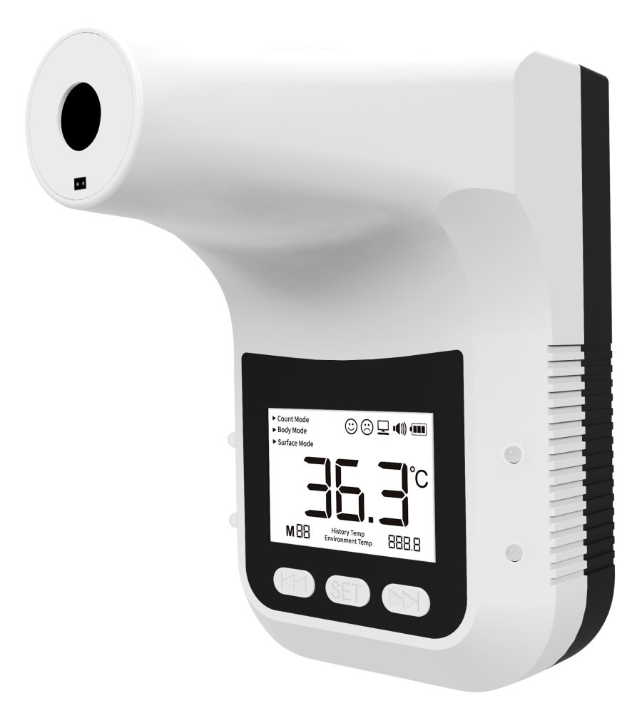 XtendLan XL-WMT-K3P/ bezkontaktní infračervený teploměr lidského těla/ 2,8" LCD displej