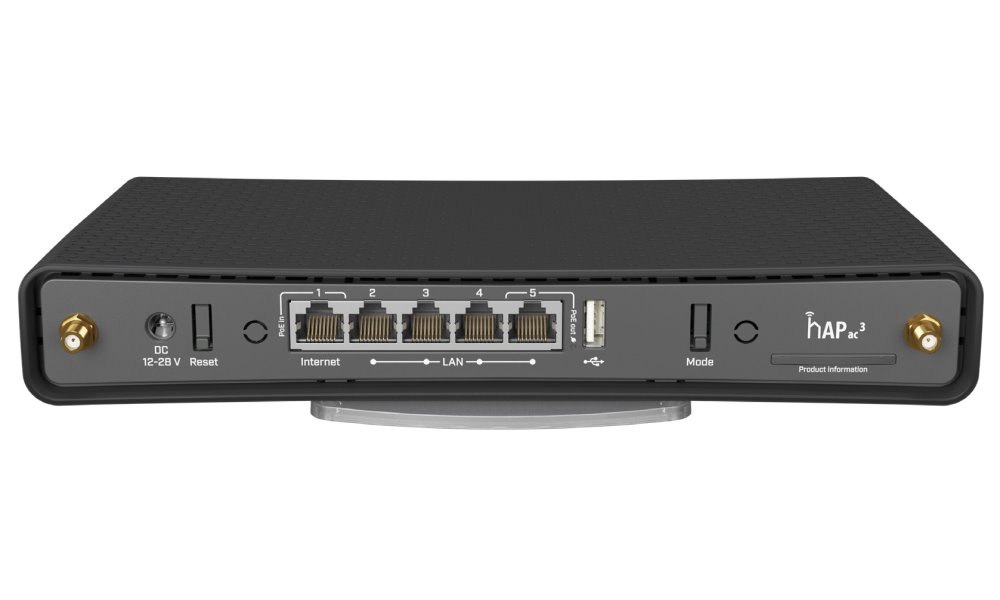 MikroTik RBD53iG-5HacD2HnD, hAP ac3, 5x GLAN, 2.4+5Ghz Wi-FI 5, USB, PSU, L4