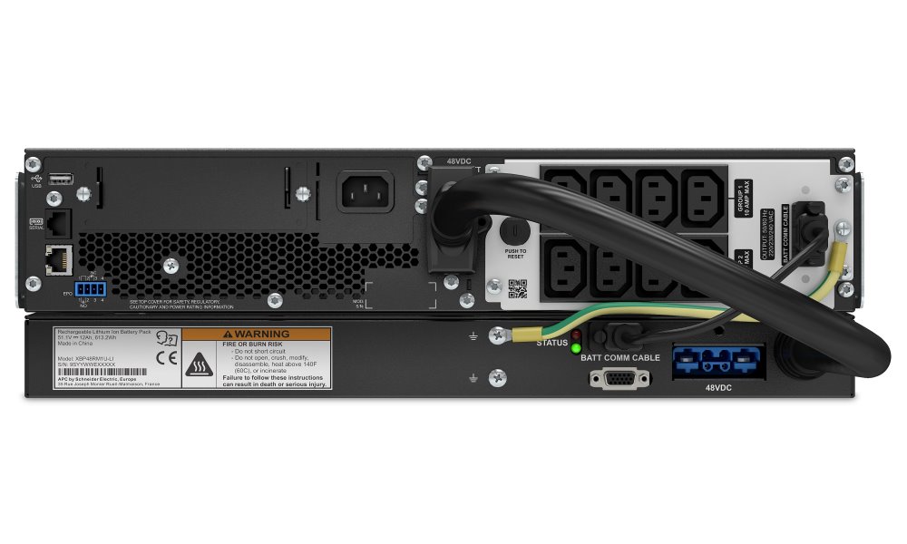 APC Smart-UPS SRT Li-Ion 1500VA (1350W)/ 3U/ RACK MOUNT/ ONLINE/ 230V/ LCD