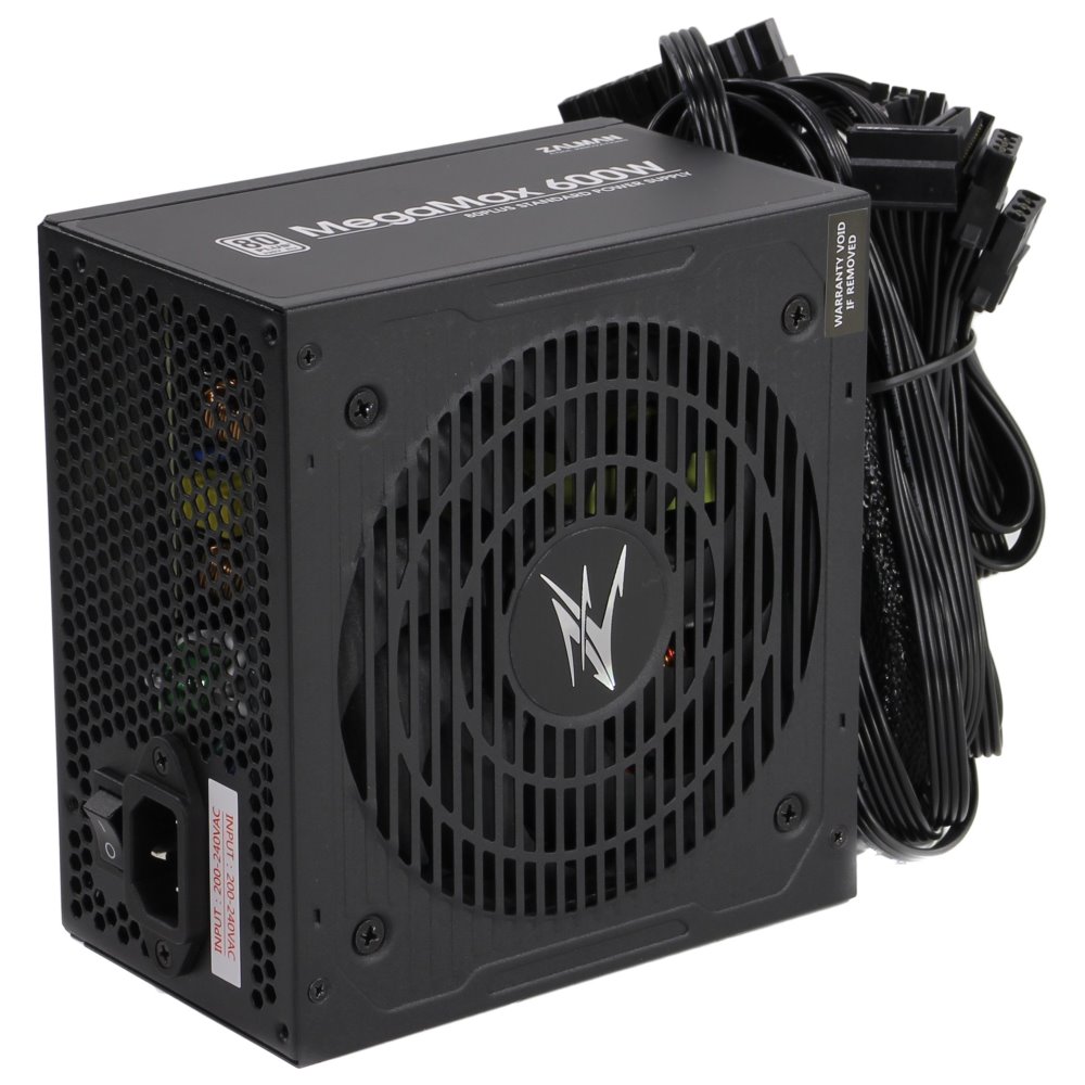 Zalman zdroj MegaMax 600W/ ATX / akt. PFC / 120mm ventilátor / 80PLUS