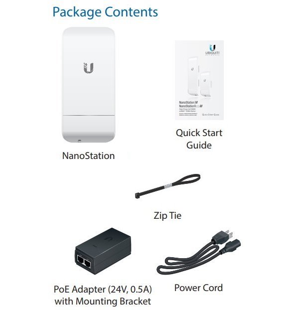 Ubiquiti NanoStation M2 Loco - AP/client 2.4GHz, anténa 8,5dBi MIMO, airMAX, 1x RJ-45, PoE 24V