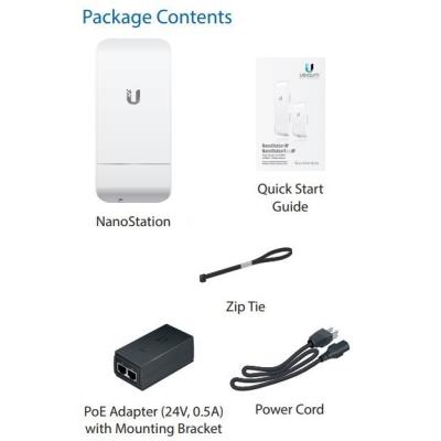 Ubiquiti NanoStation M2 - AP/client 2.4GHz, anténa 11dBi MIMO, airMAX, 2x RJ45, PoE 24V