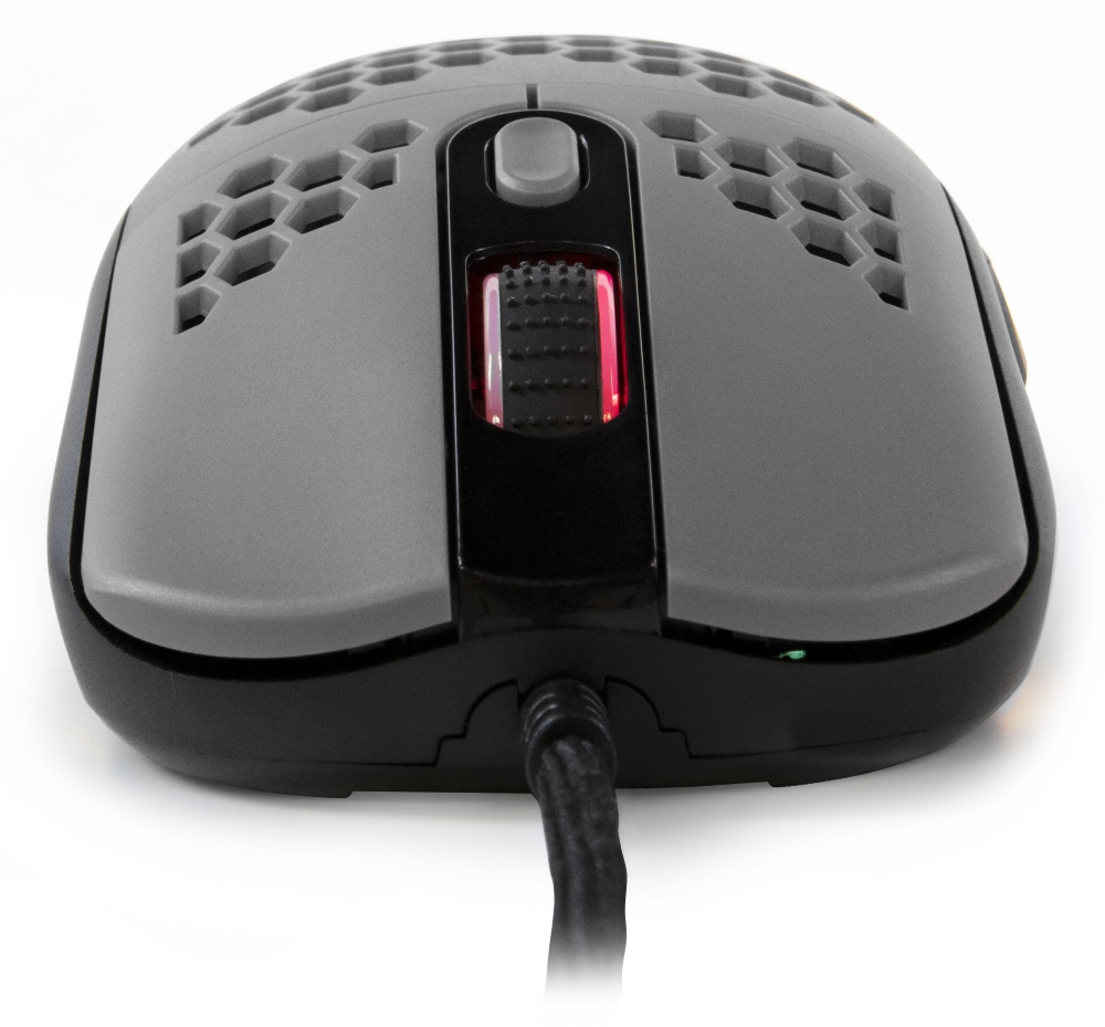 AROZZI herní myš FAVO Ultra Light Black-Grey/ drátová/ 16.000 dpi/ USB/ 7 tlačítek/ RGB/ černošedá