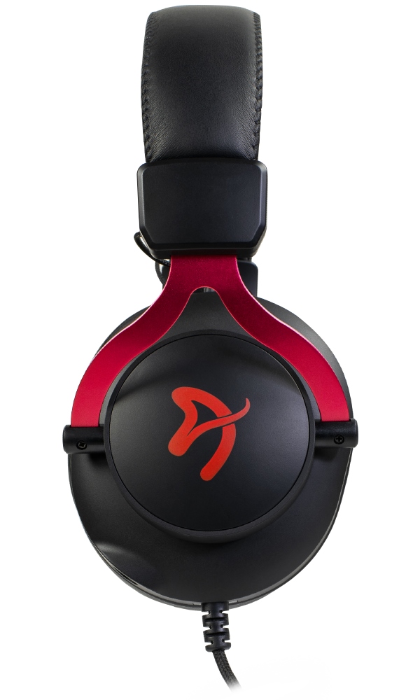 AROZZI herní sluchátka ARIA Black-Red/ náhlavní/ 2x 3,5" jack/ redukce na 1x 3,5" jack/ odnímatelný mikrofon