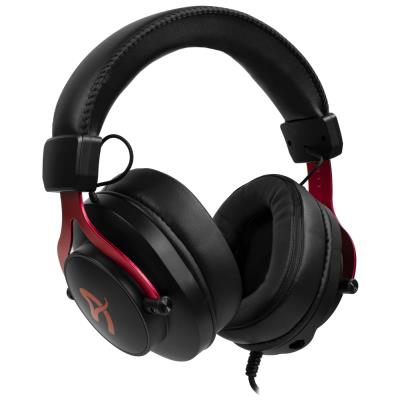 AROZZI herní sluchátka ARIA Black-Red/ náhlavní/ 2x 3,5" jack/ redukce na 1x 3,5" jack/ odnímatelný mikrofon