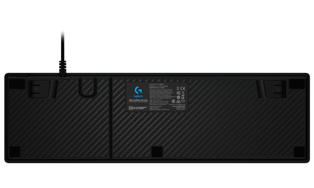Logitech herní klávesnice G512 LIGHTSYNC RGB/ mechanická/ GX Red/ USB/ US layout/ Carbon