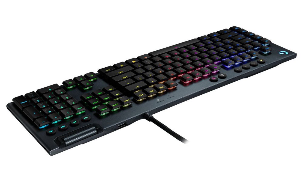 Logitech herní klávesnice G815 LIGHTSYNC RGB/ mechanická/ GL lineární/ USB/ US layout/ Carbon