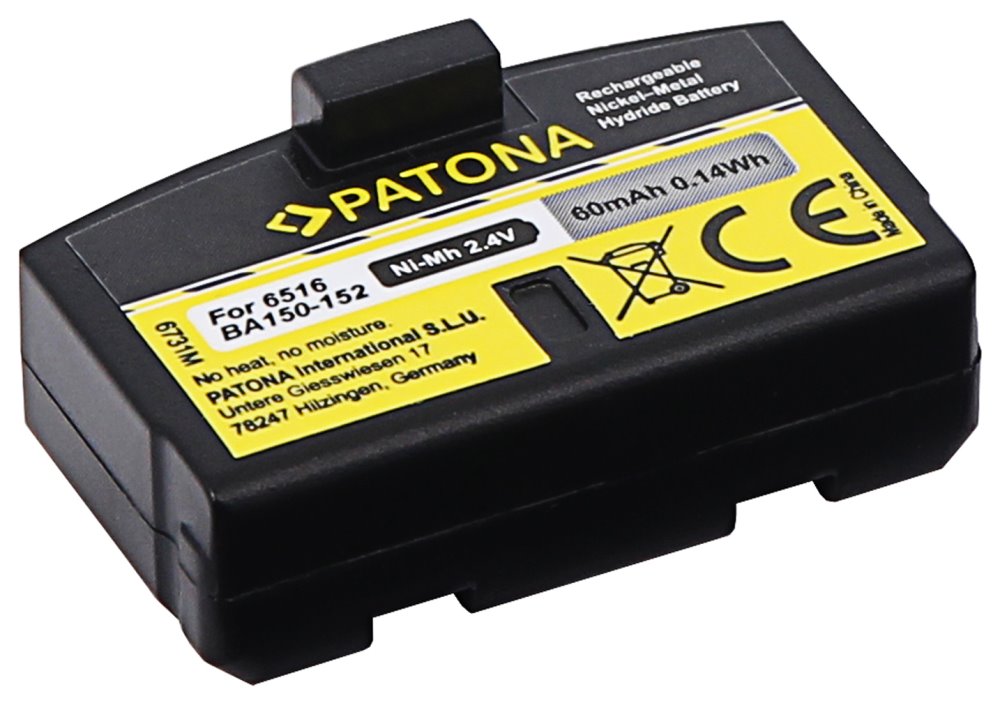 PATONA baterie pro sluchátka Sennheiser BA150/BA151/BA152 60mAh Ni-Mh 2,4V