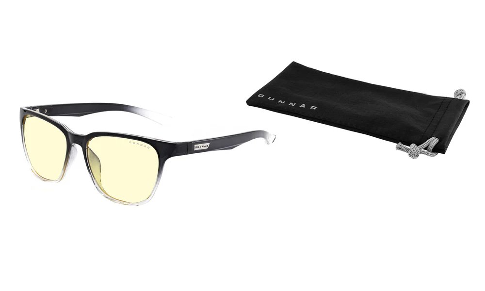 GUNNAR kancelářske/herní brýle BERKELEY ONYX/FADE * jantárová skla * BLF 65 * GUNNAR focus