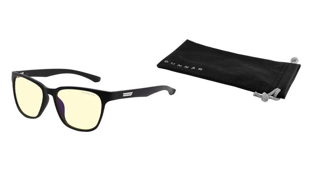GUNNAR kancelářske/herní brýle BERKELEY ONYX * jantárová skla * BLF 65 * GUNNAR focus