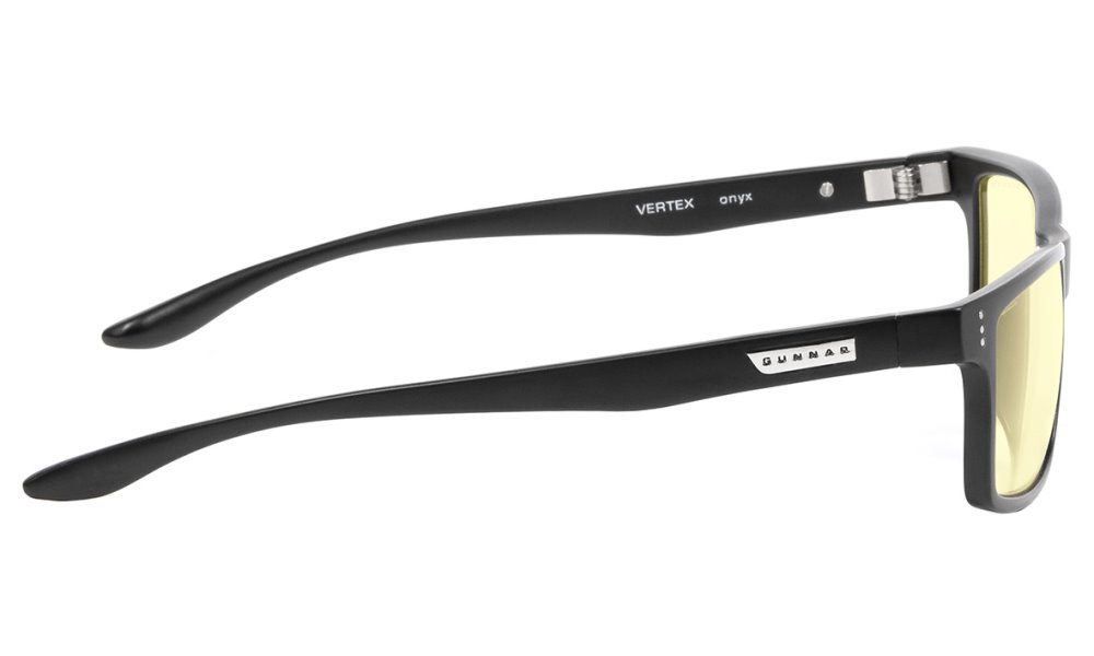 GUNNAR kancelářske/herní dioptrické brýle VERTEX READER ONYX * jantárová skla * BLF 65 * dioptrie +2