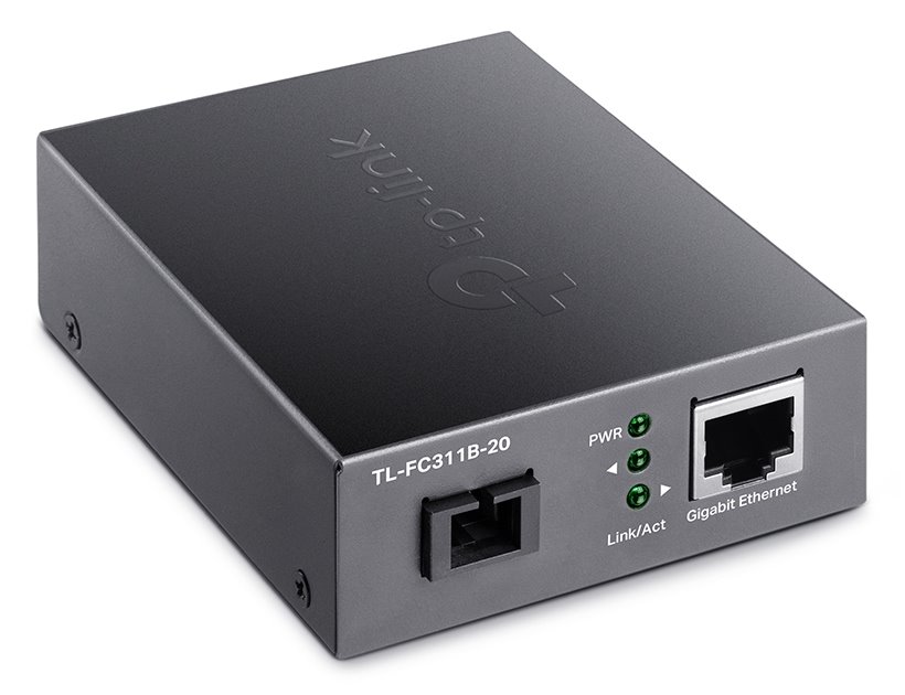 TP-Link TL-FC311B-20 WDM Media Konvertor 1x 10/100/1000 Mbps RJ45/ 1x 1000Mbps SC/ Eth/Optika (single-mode), 20km