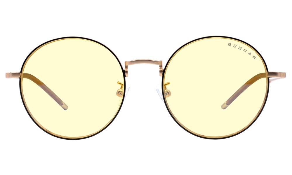 GUNNAR kancelářske/herní brýle ELLIPSE BLACK/GOLD * jantárová skla * BLF 65 * GUNNAR focus