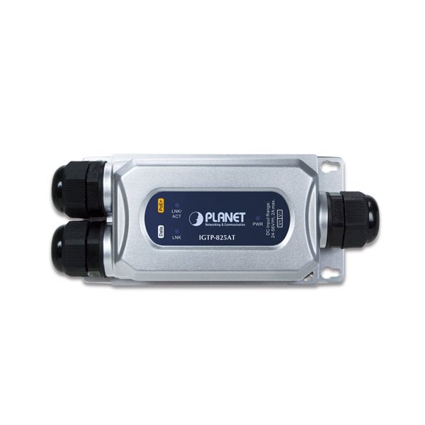 Planet IGTP-825AT konvertor RJ45/SFP, 1Gbps, PoE injektor 802.3at, -40 až 75 st.C, IP67, EFT+ESD, 24-56VDC