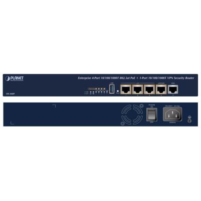 Planet VR-300P Enterprise router/firewall VPN/VLAN/QoS/HA/AP kontroler, 2xWAN(SD-WAN), 3xLAN, 4xPOE 120W