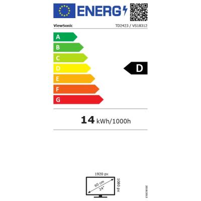 ViewSonic TD2423 / 24"/ IR Touch/ VA / 16:9/ 1920x1080/ 7ms / 250cd/m2 / DVI / HDMI/ VGA / USB/ Repro / Bookstand
