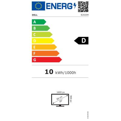 DELL E2020H/ 20" LED/ 16:9/ 1600x900/ 1000:1/ 5ms/ DP/ VGA/ černý/ 3YNBD on-site