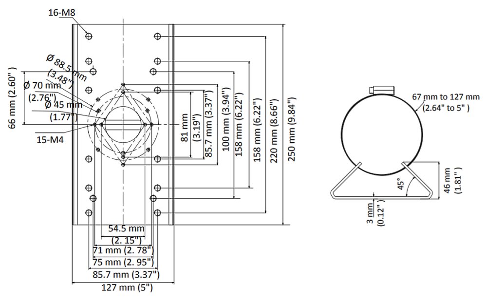 HiLook Powered by HIKVISION/ HIA-B301/ Vertical pole mount