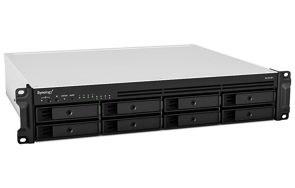 Synology RS1221RP+   2U, 8x SATA,4GB DDR4, 2x USB 3.0, 4x Gb LAN, 1x PCIe