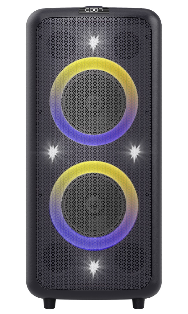 FENDA F&D párty repro PA300/ trolejové/ 100W/ BT/ USB/ FM rádio/ optický vstup/ bezdrát. mikrofon/ dálkové ovládání