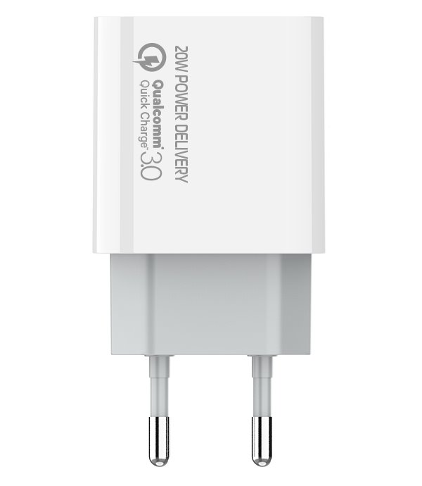 COLORWAY 1x USB-C/ síťová nabíječka/ 20W/ 100V-240V/ Bílá