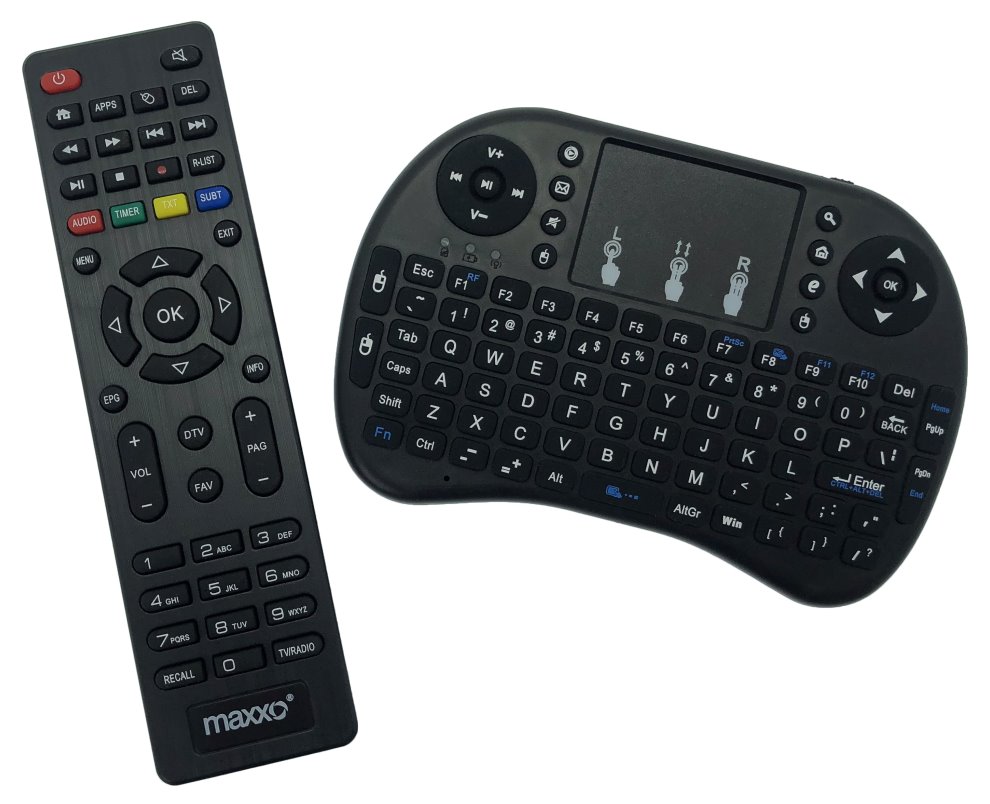 OPRAVENÉ - Maxxo DVB-T2 Android Box 4K Ultra HD/HEVC H.265, DVB/T, T2, C /Andr. 9.0 /2GB RAM /16GB /HDMI/USB/Air Mouse s...