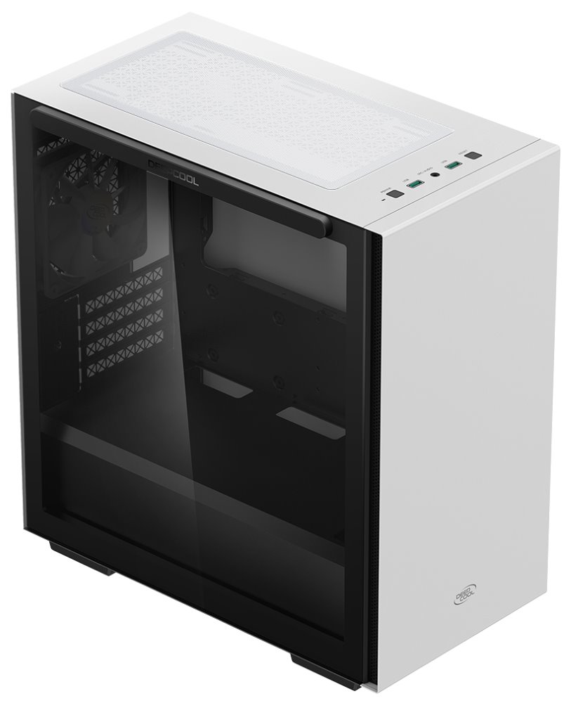 DEEPCOOL skříň Macube 110 WH / Micro ATX / 120mm fan / 2xUSB 3.0 / prosklená bočnice s magnetickým uchycením /  bílá