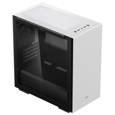 DEEPCOOL skříň Macube 110 WH / Micro ATX / 120mm fan / 2xUSB 3.0 / prosklená bočnice s magnetickým uchycením /  bílá
