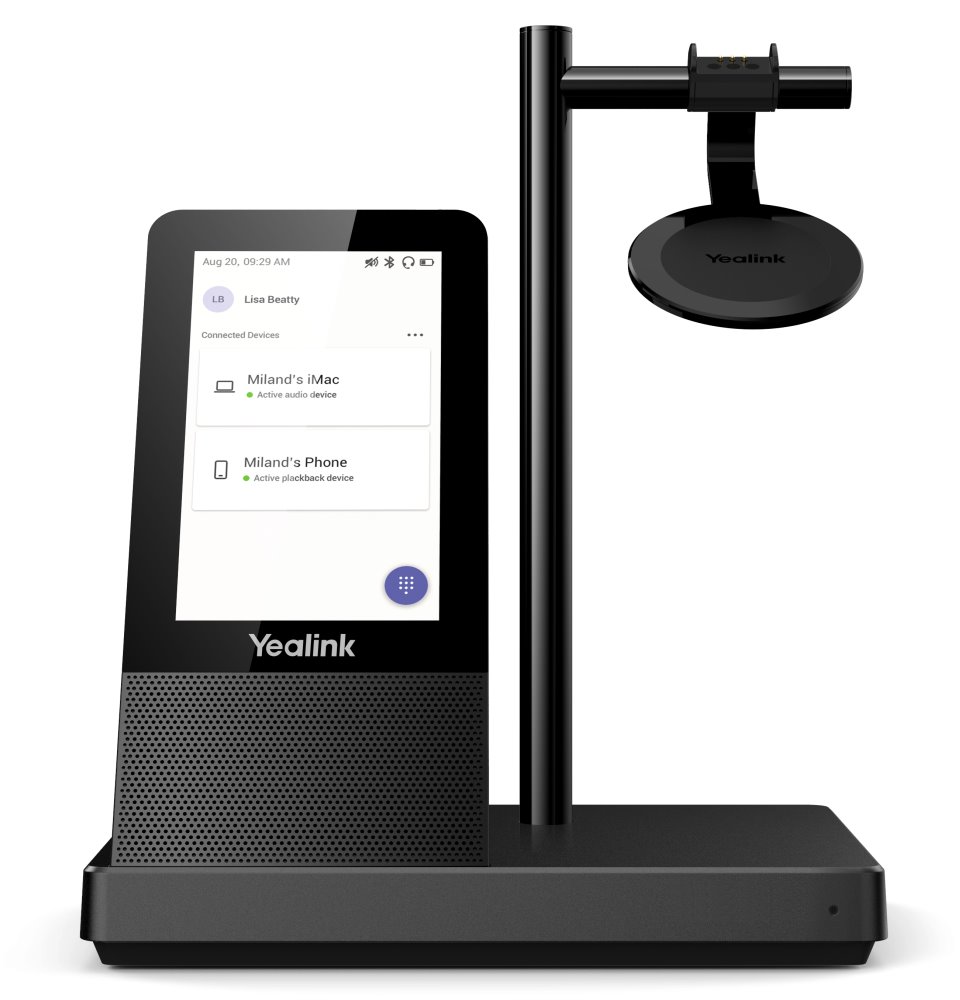 Yealink WH66 Dual náhlavní souprava, DECT, dvouušní, bezdrátové, MS Teams, multifunkční základnová stanice