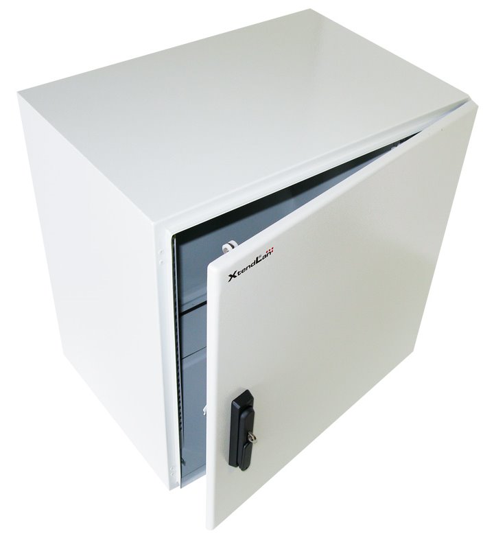 XtendLan Venkovní rozvaděč pro 19", 12U, hloubka 420mm, IP55, 3-bodový zámek, šedý