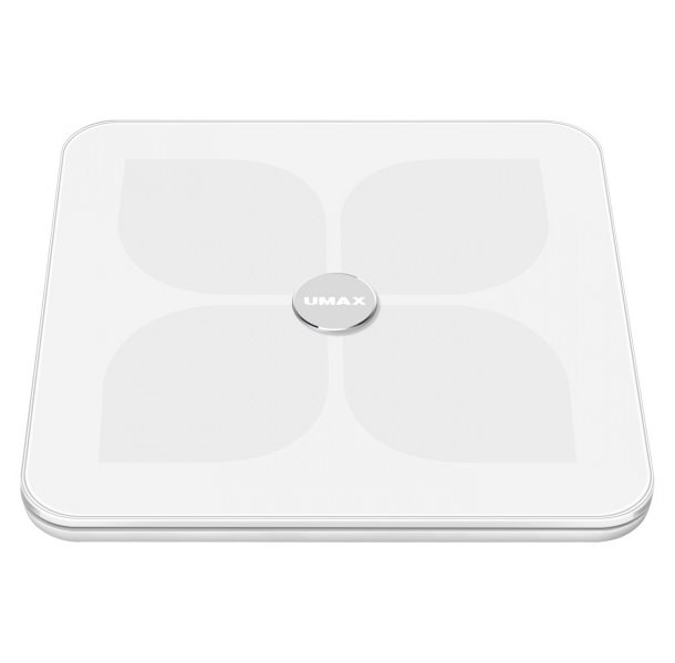 UMAX chytrá váha Smart Scale US20HRC / 0,2 – 180 kg/ Bluetooth 4.0/ 15 tělesných parametrů/ čeština/ bílá