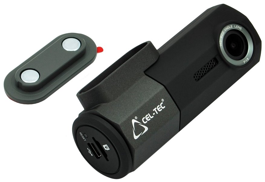 CEL-TEC palubní kamera do auta Red Cobra Wi-Fi Magnetic/1080p/WiFi/g senzor/magnetický držák/
