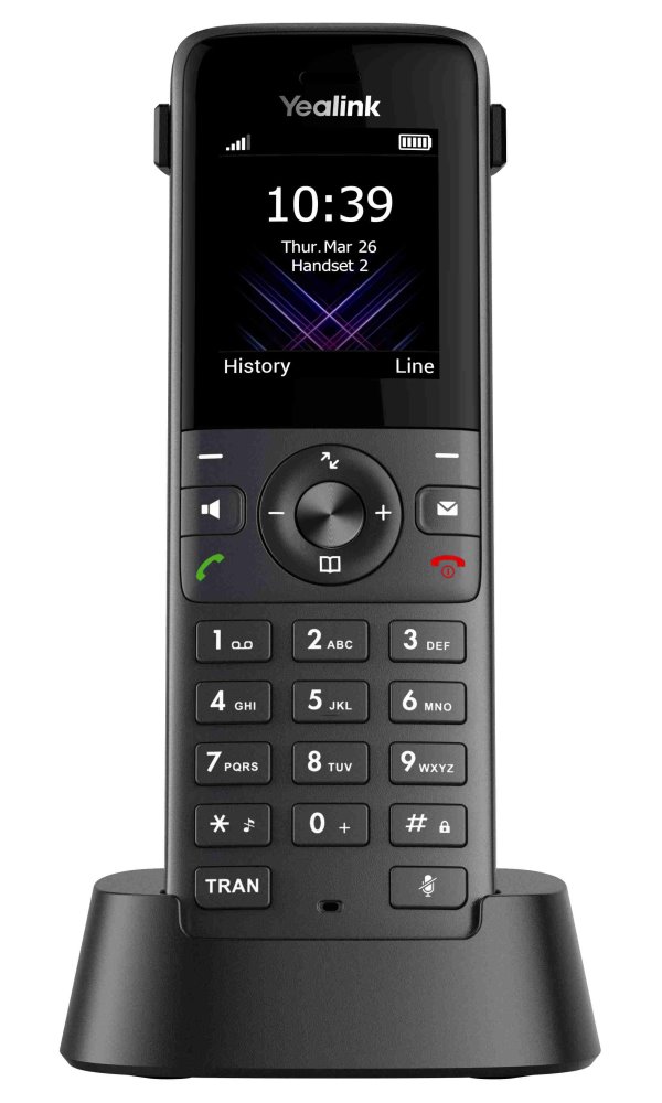Yealink W73P, IP DECT báze+ručka, PoE, 1,8" barevný displej, až 10 ruček, 10x SIP