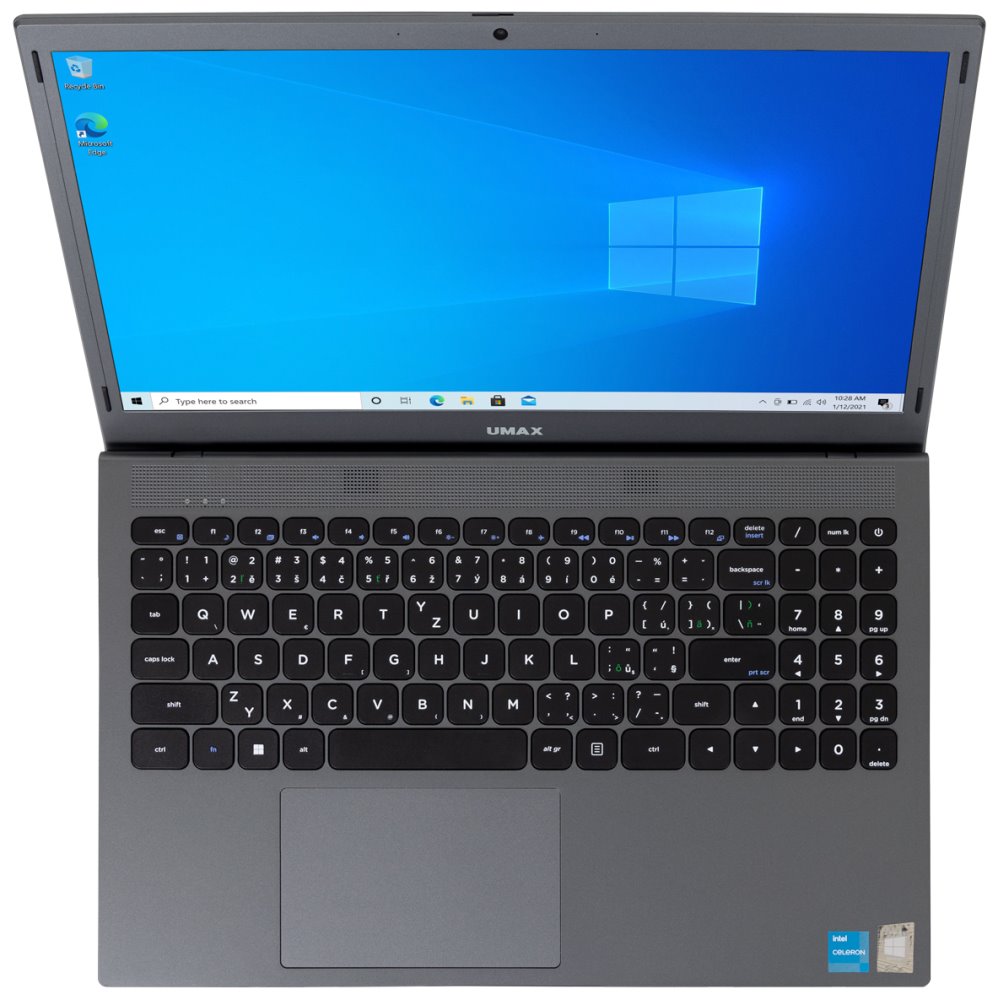 UMAX notebook VisionBook 15Wj Plus/ 15,6" IPS/ 1920x1080/ N5100/ 4GB/ 128GB SSD/ HDMI/ 2x USB 3.0/ USB-C/ W10 Pro